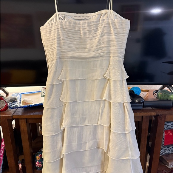 BCBG winter white tiered corset dress - Picture 6 of 16